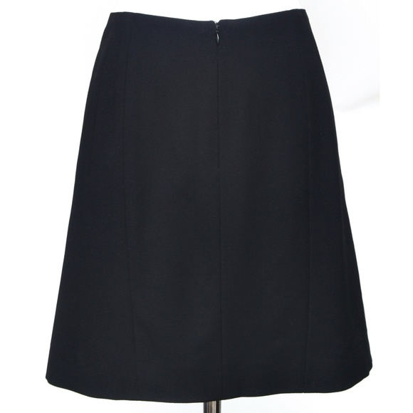 CHANEL Black Wool Skirt Knee Length Sz 40 04C - Picture 4 of 7